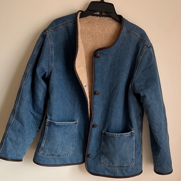 Madewell Reversible Denim & Sherpa Jacket - Picture 8 of 12